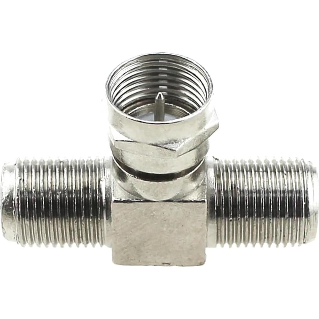 Conector T Coaxial Tipo F RG6 RLECS 2 Piezas 30x20mm