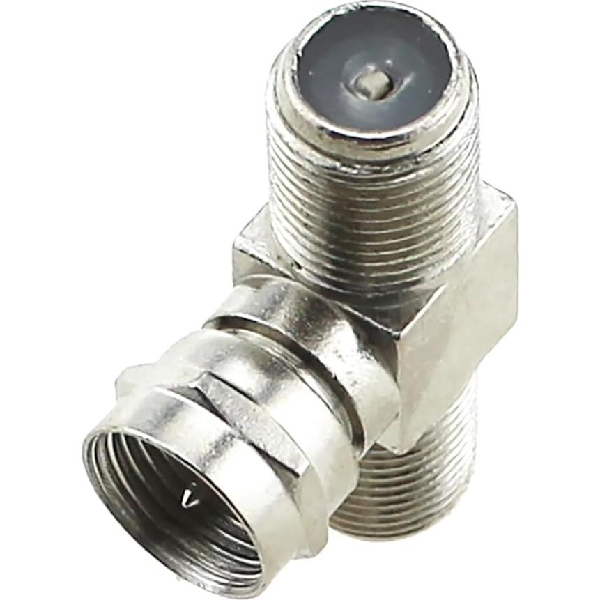 Conector T Coaxial Tipo F RG6 RLECS 2 Piezas 30x20mm