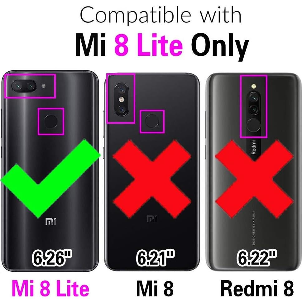Funda Xiaomi Mi 8 Lite con Protector de Pantalla y Soporte