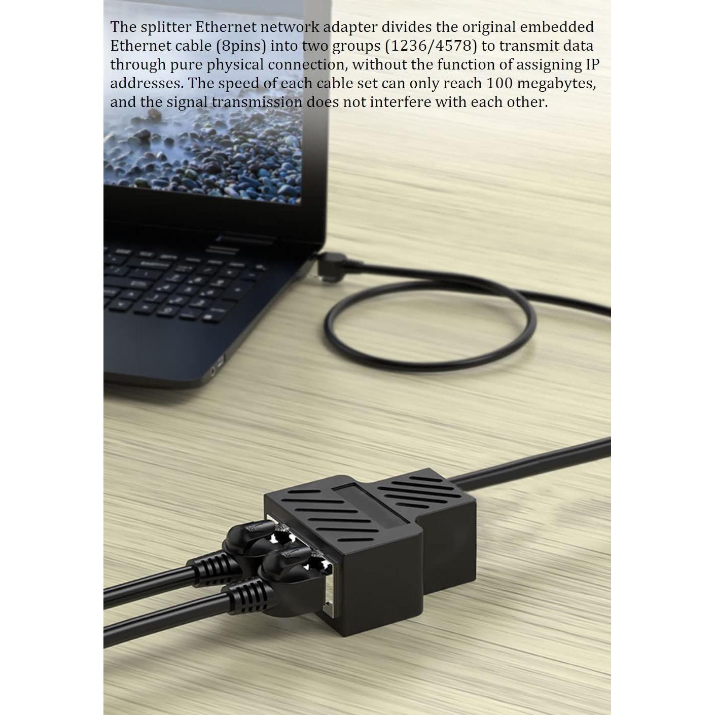 Divisor Ethernet RJ45 1 a 2 MVBOONE - Conexión Estable