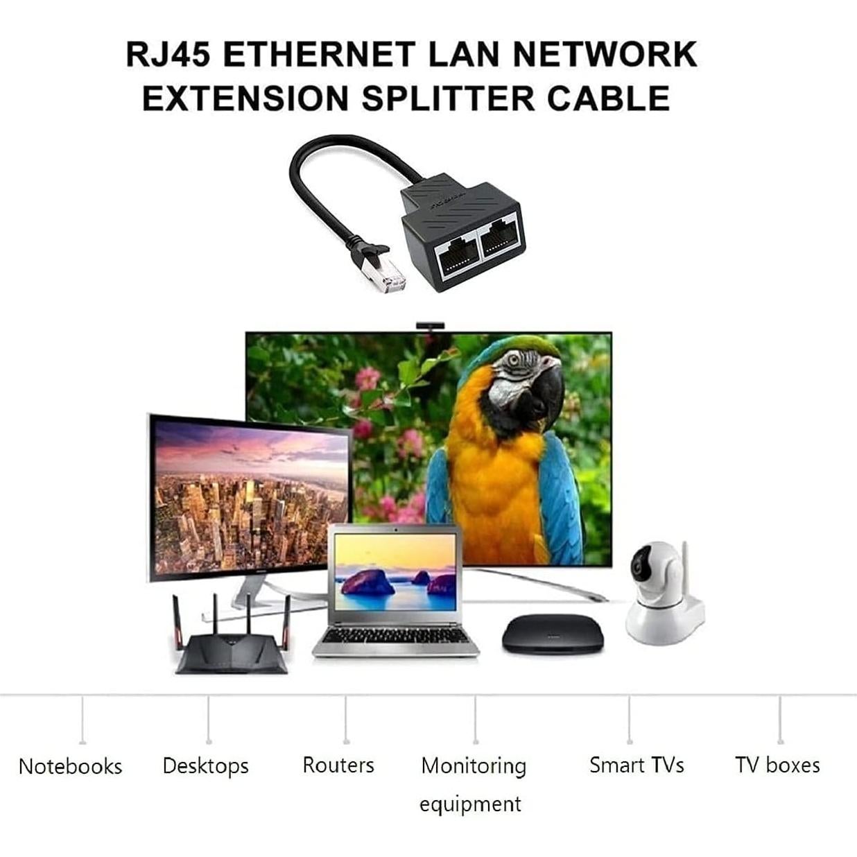 Divisor Ethernet RJ45 1 a 2 MVBOONE - Conexión Estable