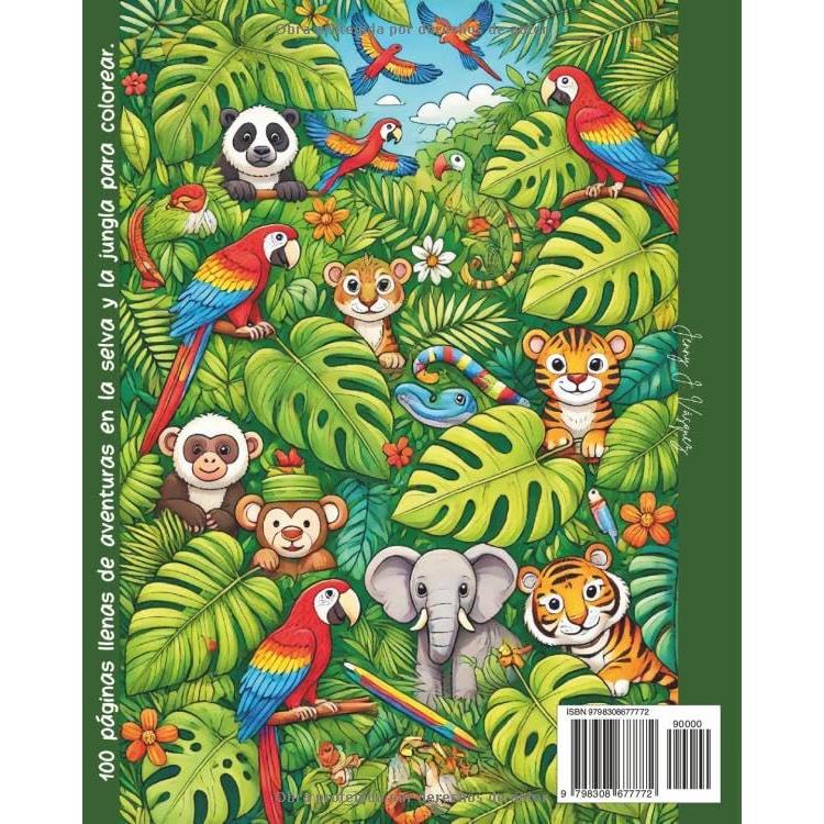 Animales de la Selva: Un Mundo para Colorear: Libro para colorear (Spanish Edition)