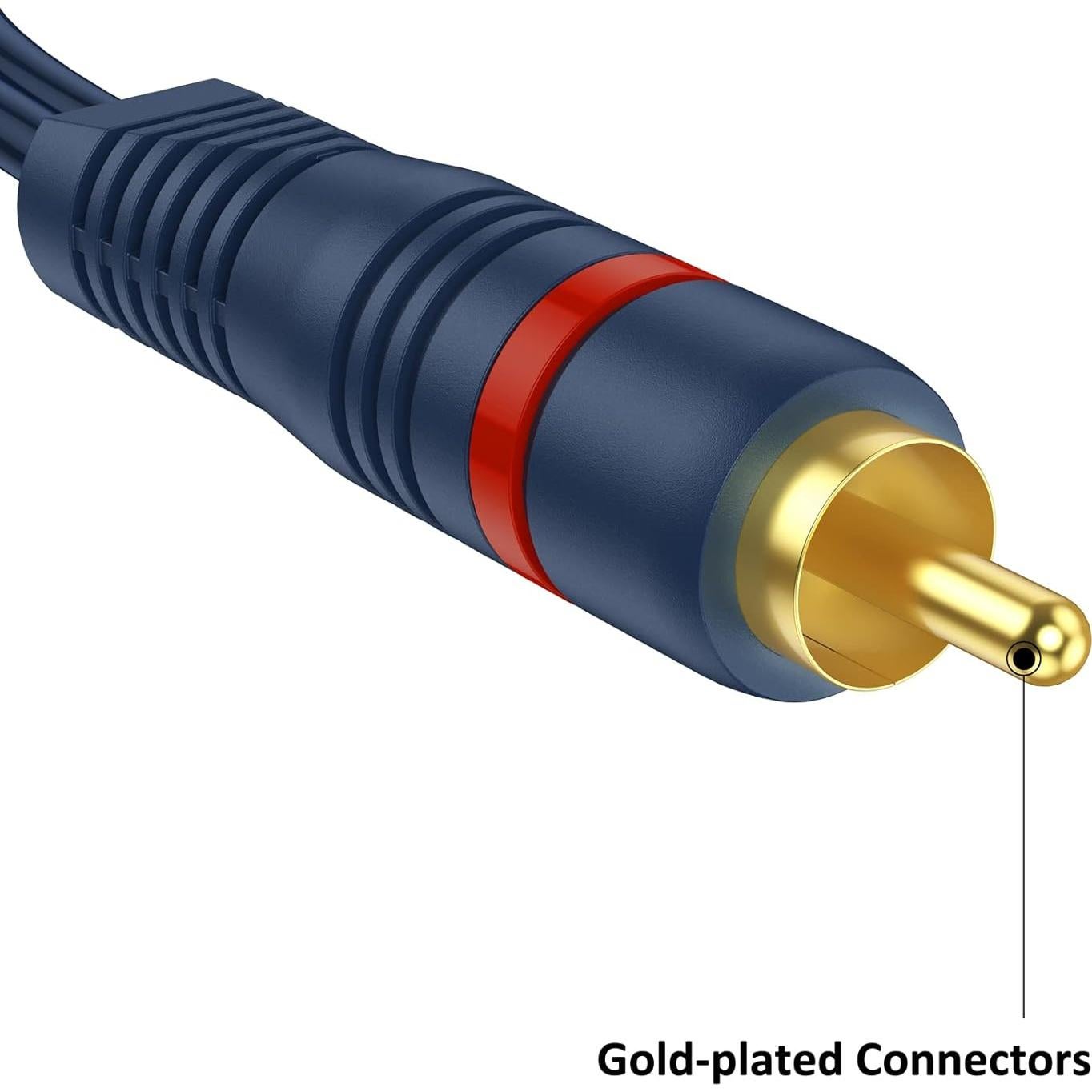 Divisor RCA 1 Macho 2 Hembras DteeDck 0.2m Anti-interferencia