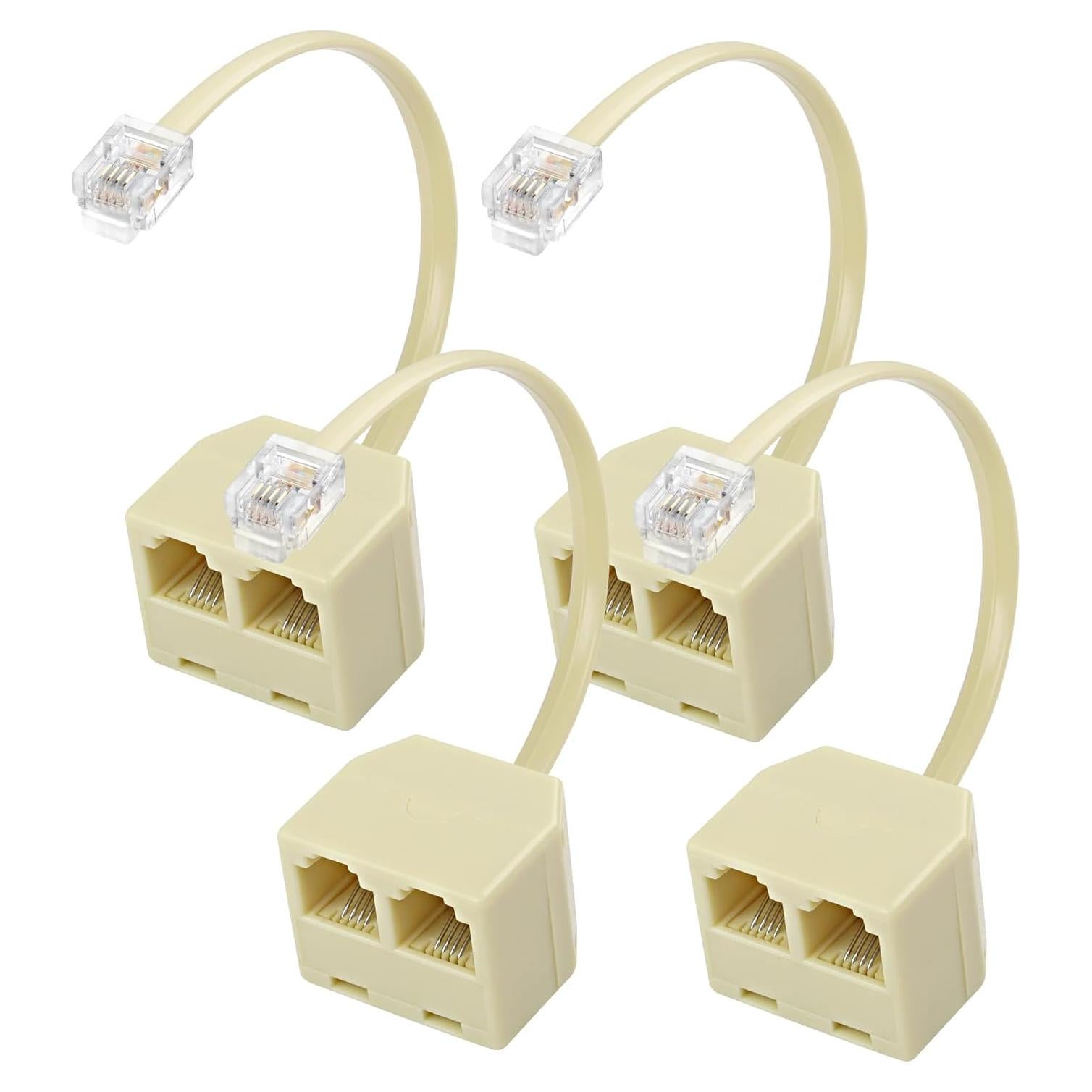 Divisor de Línea Telefónica RJ11 MEIRIYFA 1 a 2 Hembra 15 cm