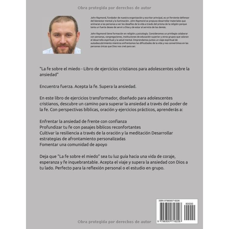 La Fe Sobre El Miedo - Libro De Trabajo Cristiano Para Adolescentes Con Ansiedad (Edición en español): Descubriendo la paz, la fortaleza y la esperanza en los brazos de Dios (Spanish Edition)