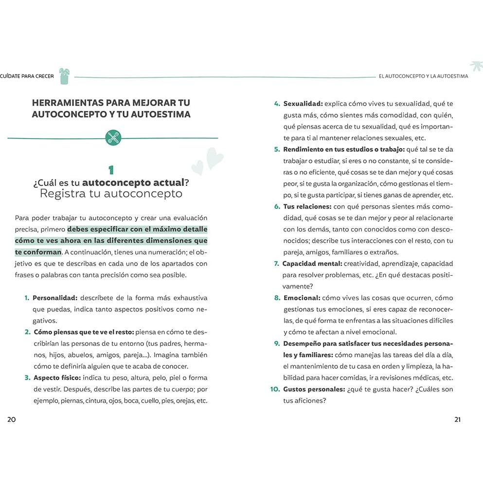 Cuídate para crecer: 100 herramientas psicológicas para desarrollar la autoestima que mereces / Take Care of Yourself to Grow (Spanish Edition)