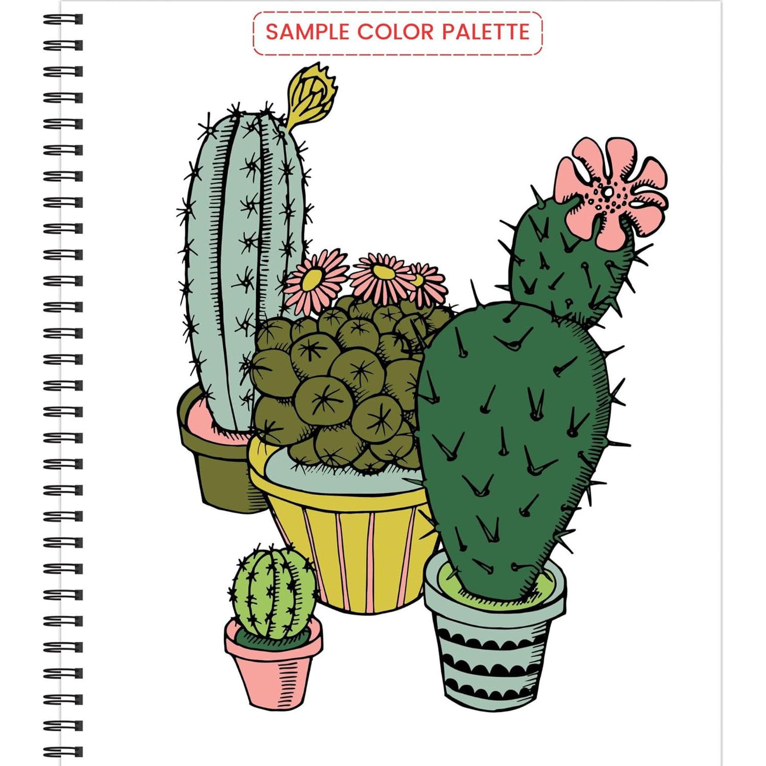 Color & Frame - Painted Deserts (Adult Coloring Book)