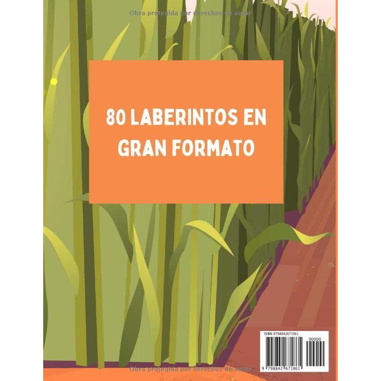 Libro de Laberinto para adolescentes y adultos: Cuaderno de 80 laberintos en gran formato con soluciones - Idea de regalo para Navidad, cumpleaños... (Spanish Edition)