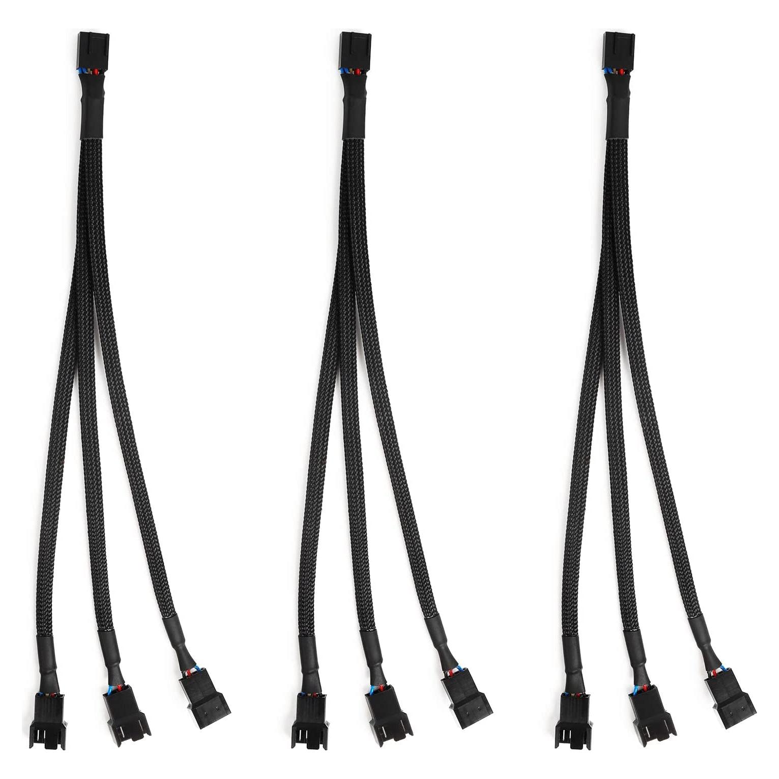 Cable Divisor de Ventilador PWM Aypzuke 1 a 3 para PC 26cm