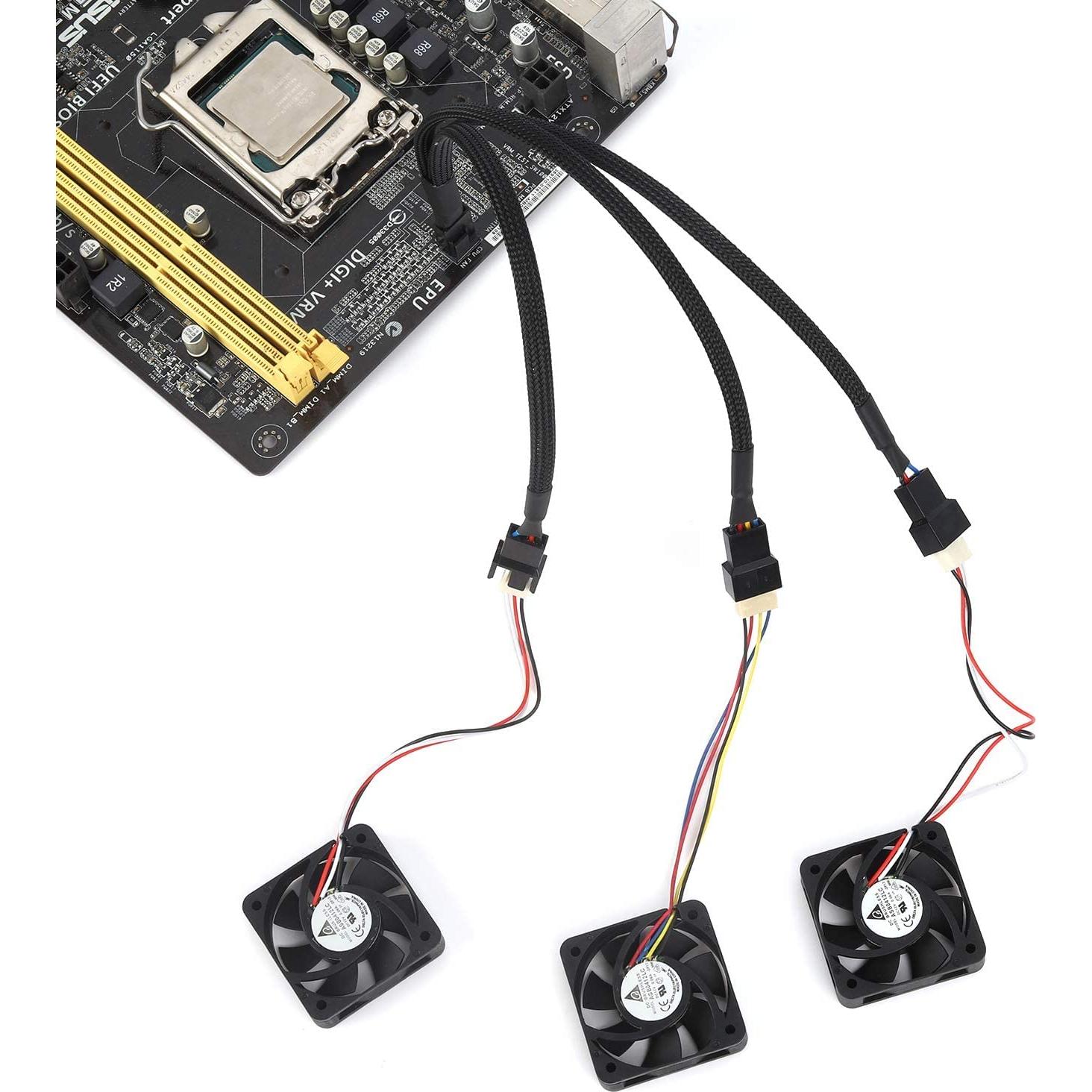 Cable Divisor de Ventilador PWM Aypzuke 1 a 3 para PC 26cm