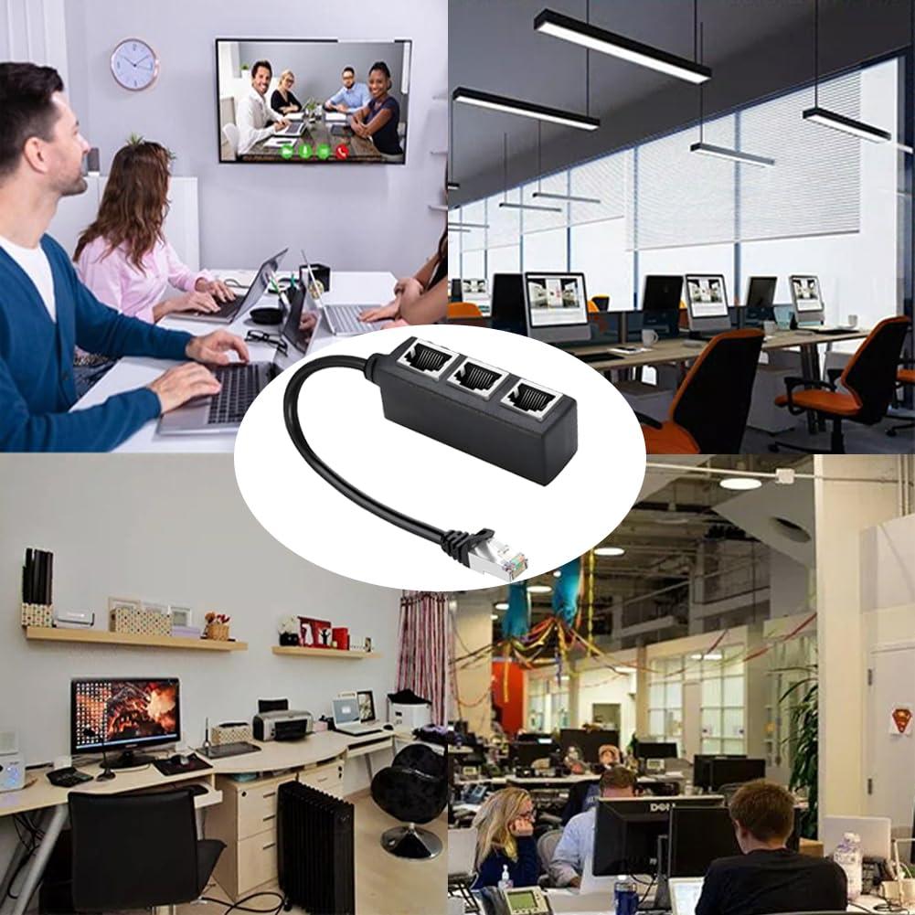 Divisor Ethernet RJ45 1 Macho a 3 Hembras HRIOEKAX