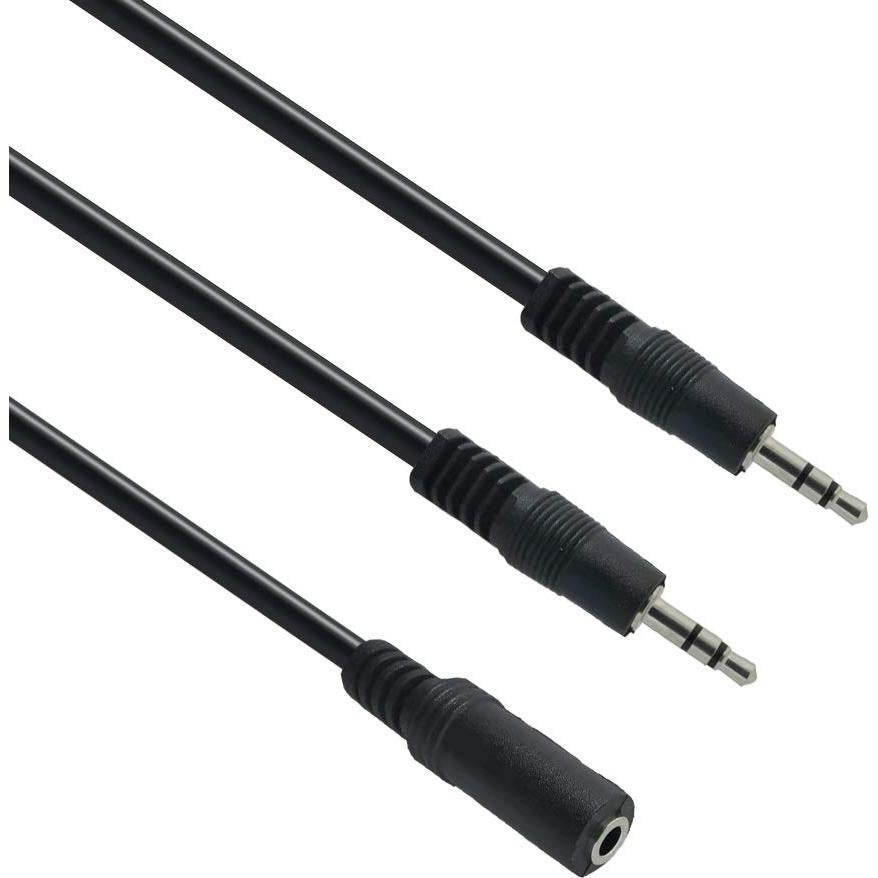 Cable de Audio Y-Splitter Ancable 3.5mm Estéreo 2M