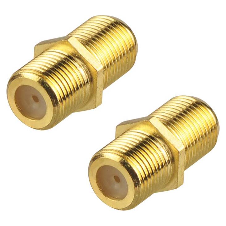 Conector Coaxial F Tipo Doble Macho VCE RG6 - Paquete de 2