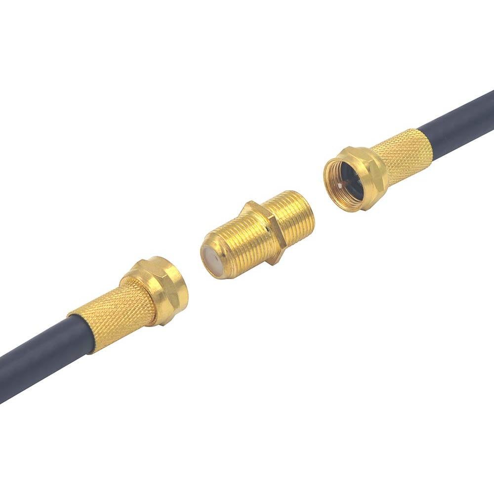 Conector Coaxial F Tipo Doble Macho VCE RG6 - Paquete de 2