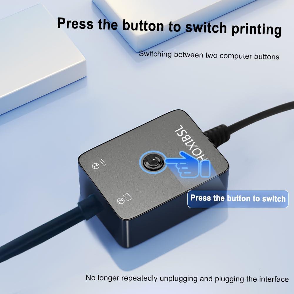 Divisor de Cable USB 2 en 1 HOXIBSL 2M para Impresoras