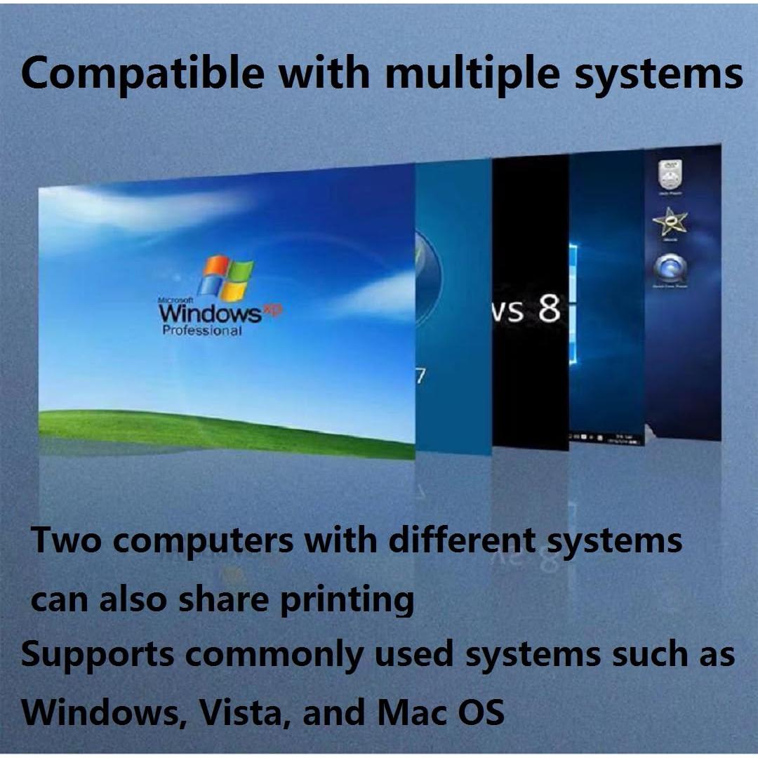 Divisor de Cable USB 2 en 1 HOXIBSL 2M para Impresoras