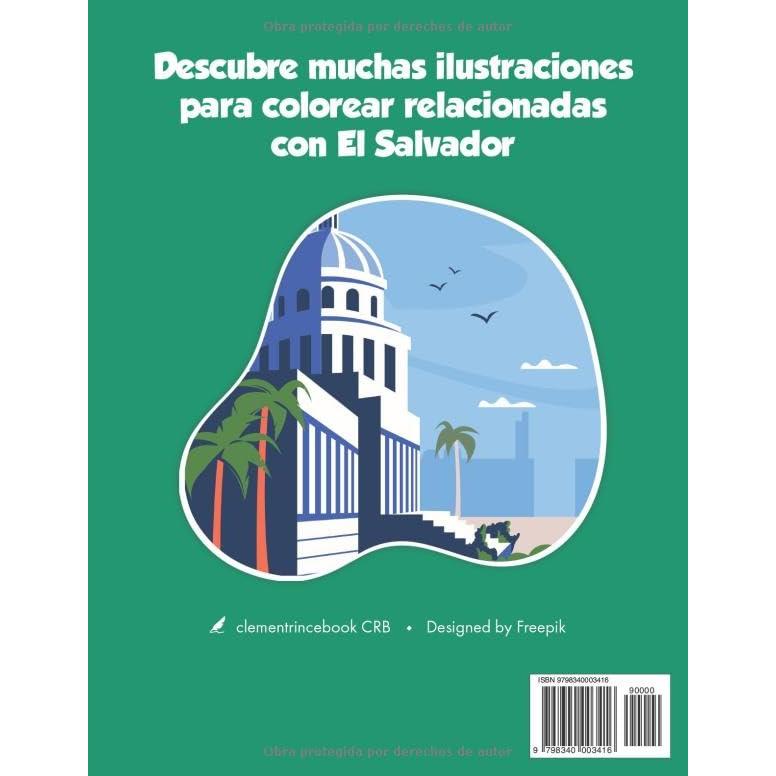 Libro de colorear para niños - El Salvador (Desde los 2 años): ¡50 páginas para colorear + 500 para descargar e imprimir! (Spanish Edition)