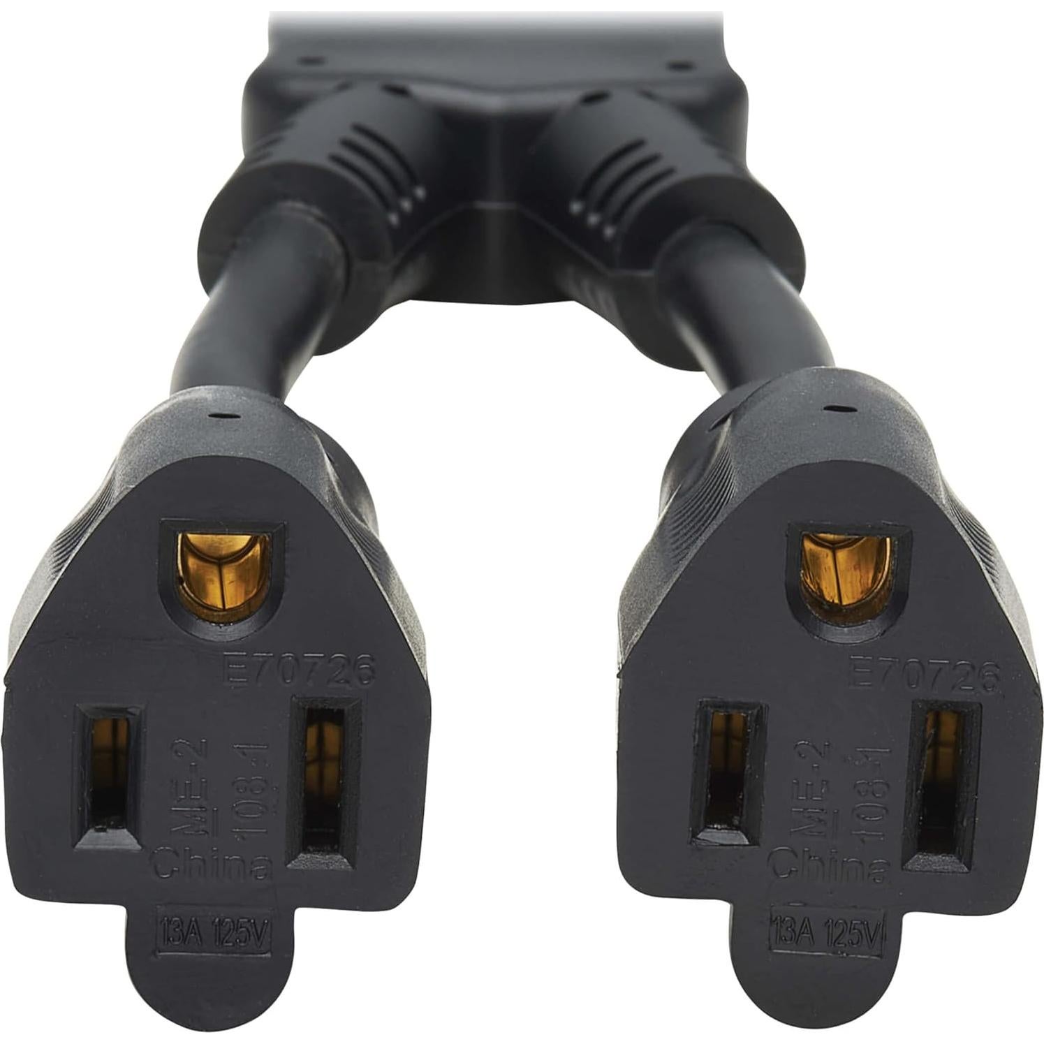 Divisor de Cable de Energía Tripp Lite 1 Pie 13A NEMA 5-15P