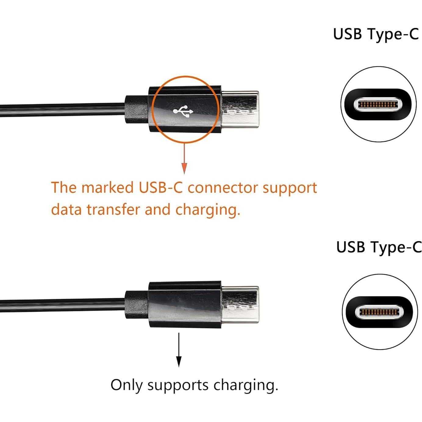 Cable Divisor USB Tipo C 2 en 1 Lemeng 0.3m Negro