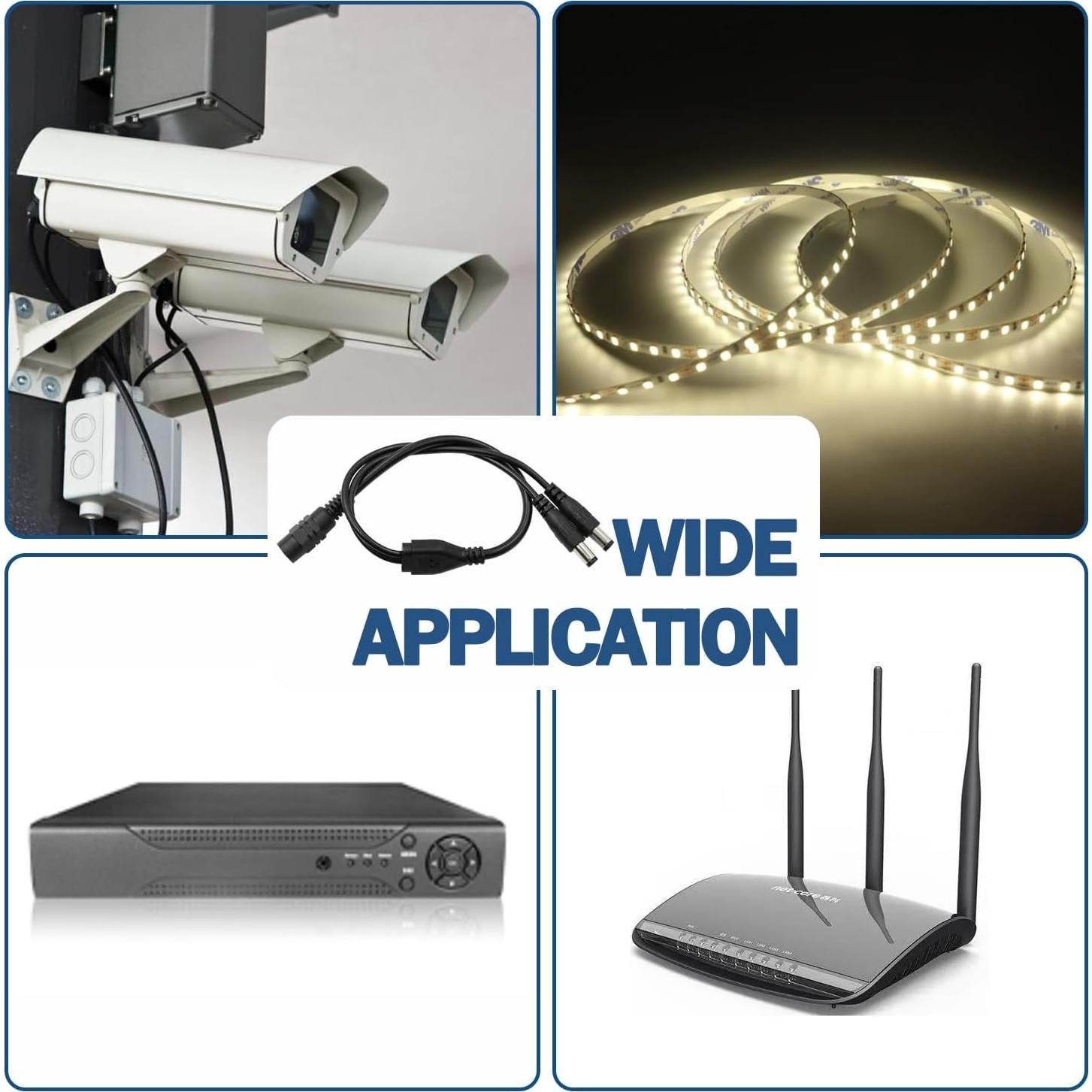 Cable Divisor de Poder DC 12V Tugermoola 6pcs 38.1cm 5.5x2.1mm