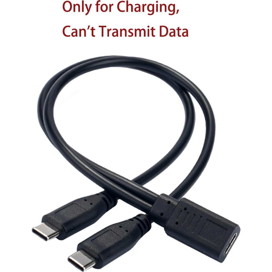 Cable Divisor USB C Qaoquda 30 cm 1 Femenino a 2 Masculino