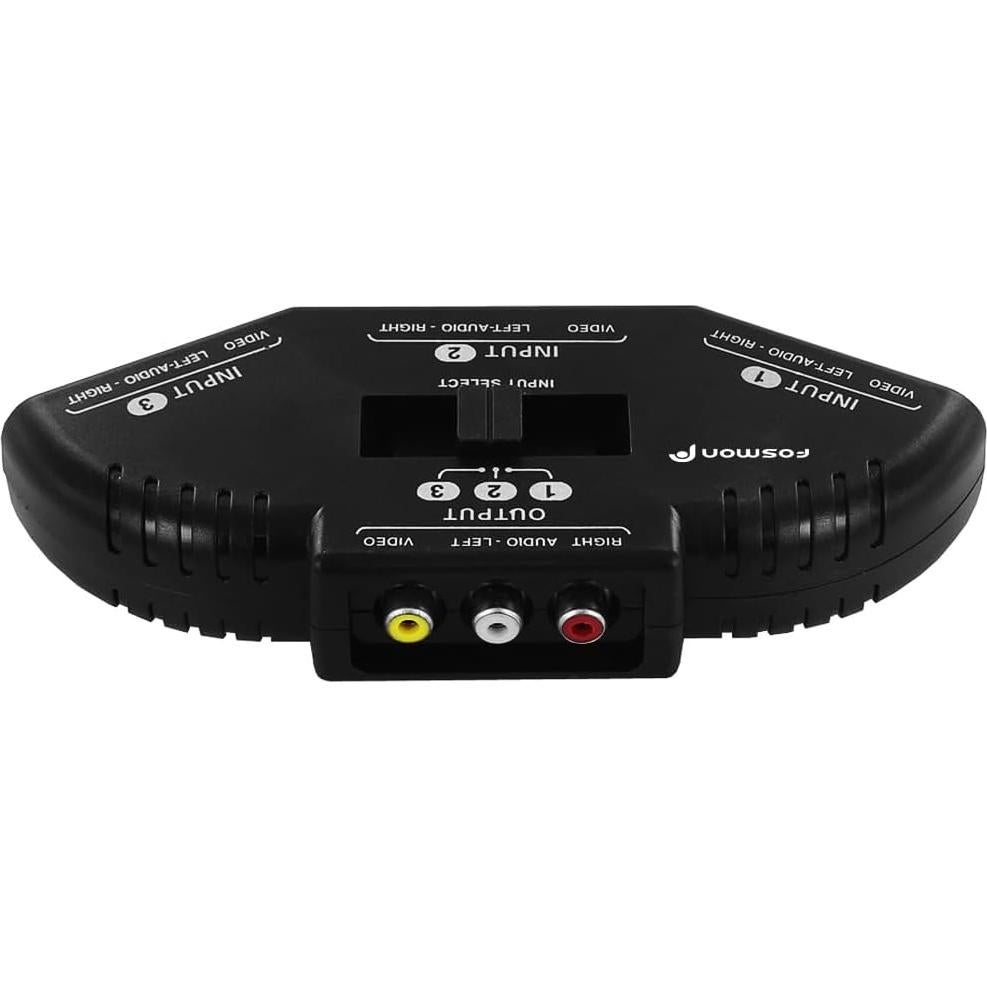 Divisor Selector AV RCA Fosmon 3 Vías 1 Salida 130g