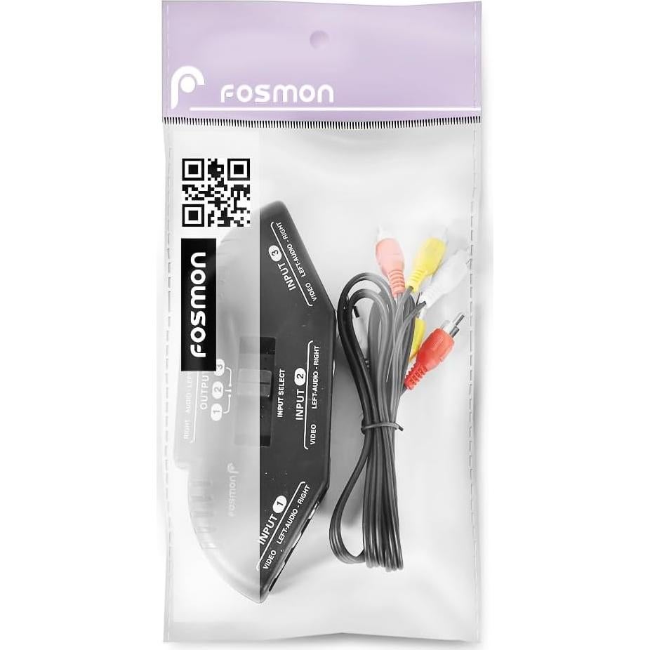 Divisor Selector AV RCA Fosmon 3 Vías 1 Salida 130g