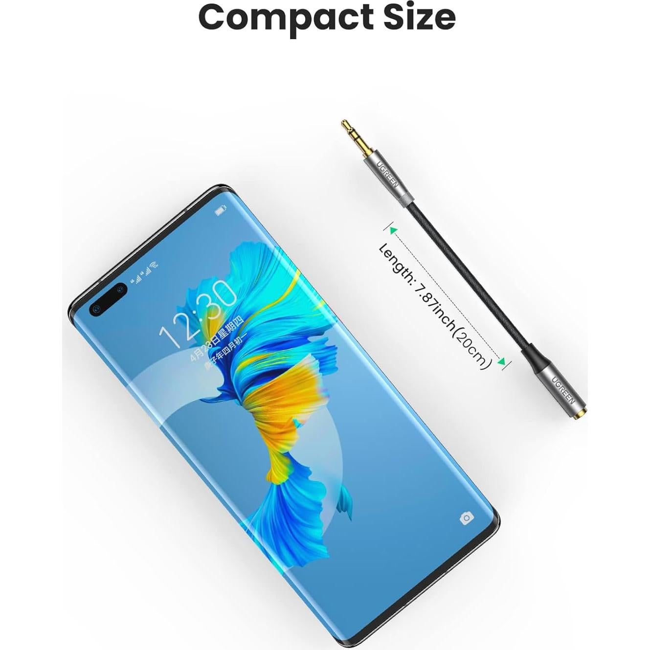 Divisor de Auriculares UGREEN 3.5mm 2 Hembras a 1 Macho