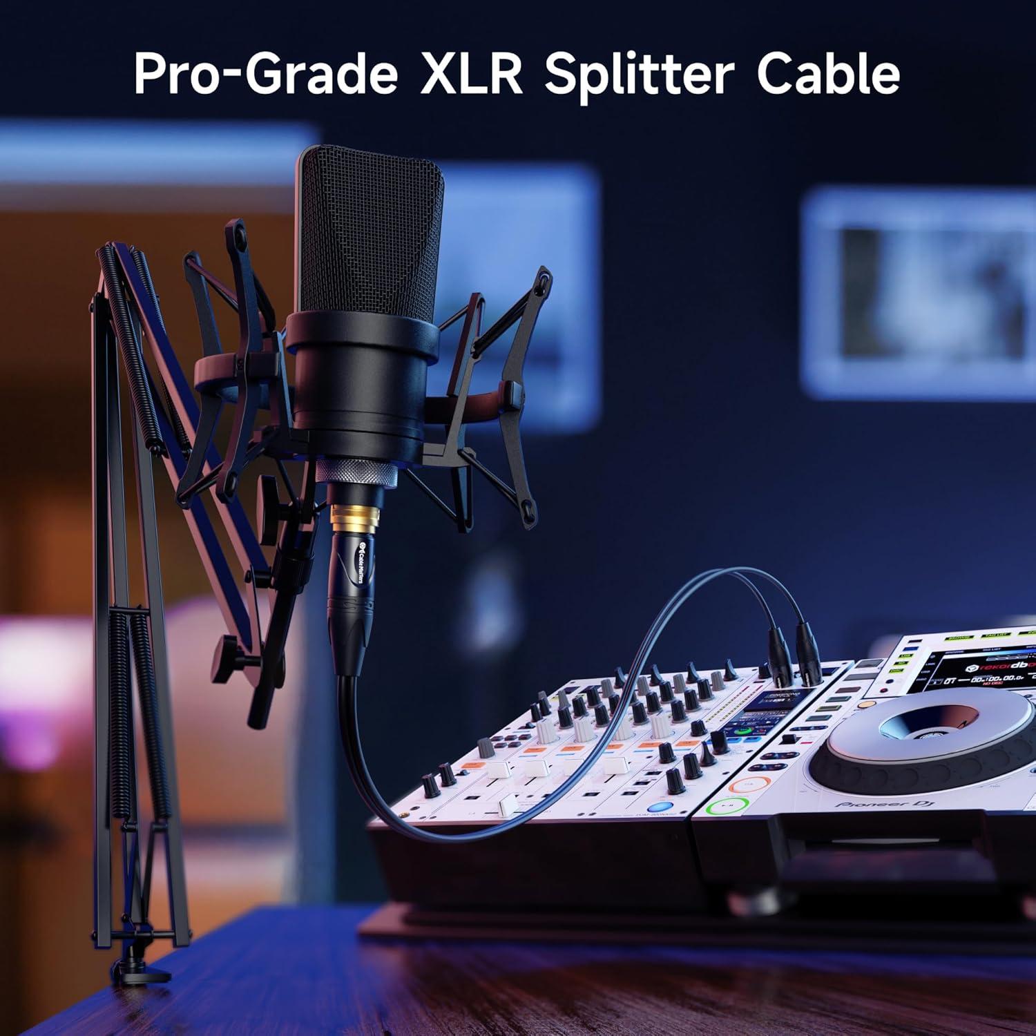 Cable Divisor XLR 2 Machos a 1 Hembra Cable Matters 0.5m