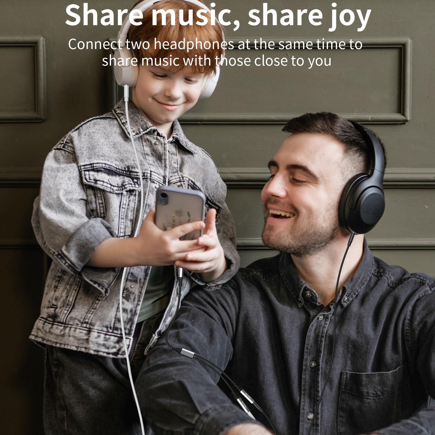 Divisor de Auriculares QianLink 3.5mm a 2 Salidas 0.30m