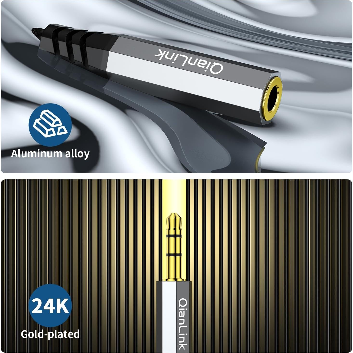 Divisor de Auriculares QianLink 3.5mm a 2 Salidas 0.30m