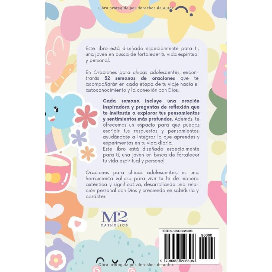Oraciones para chicas adolescentes: 52 semanas de oración y preguntas de reflexión para tu crecimiento personal y espiritual. Devotional for teen girls. (Oraciones poderosas) (Spanish Edition)