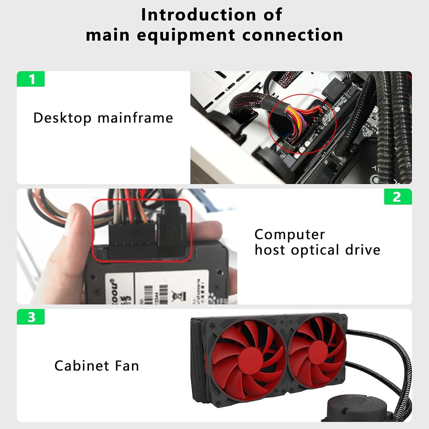 Adaptador Divisor Y 4 Pines IDE Yingtuyou 23cm - 2 Pcs