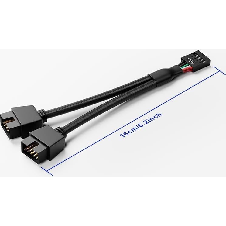 Cable divisor USB 2.0 9 pines SSSUWP a 2 x 9 pines 16cm