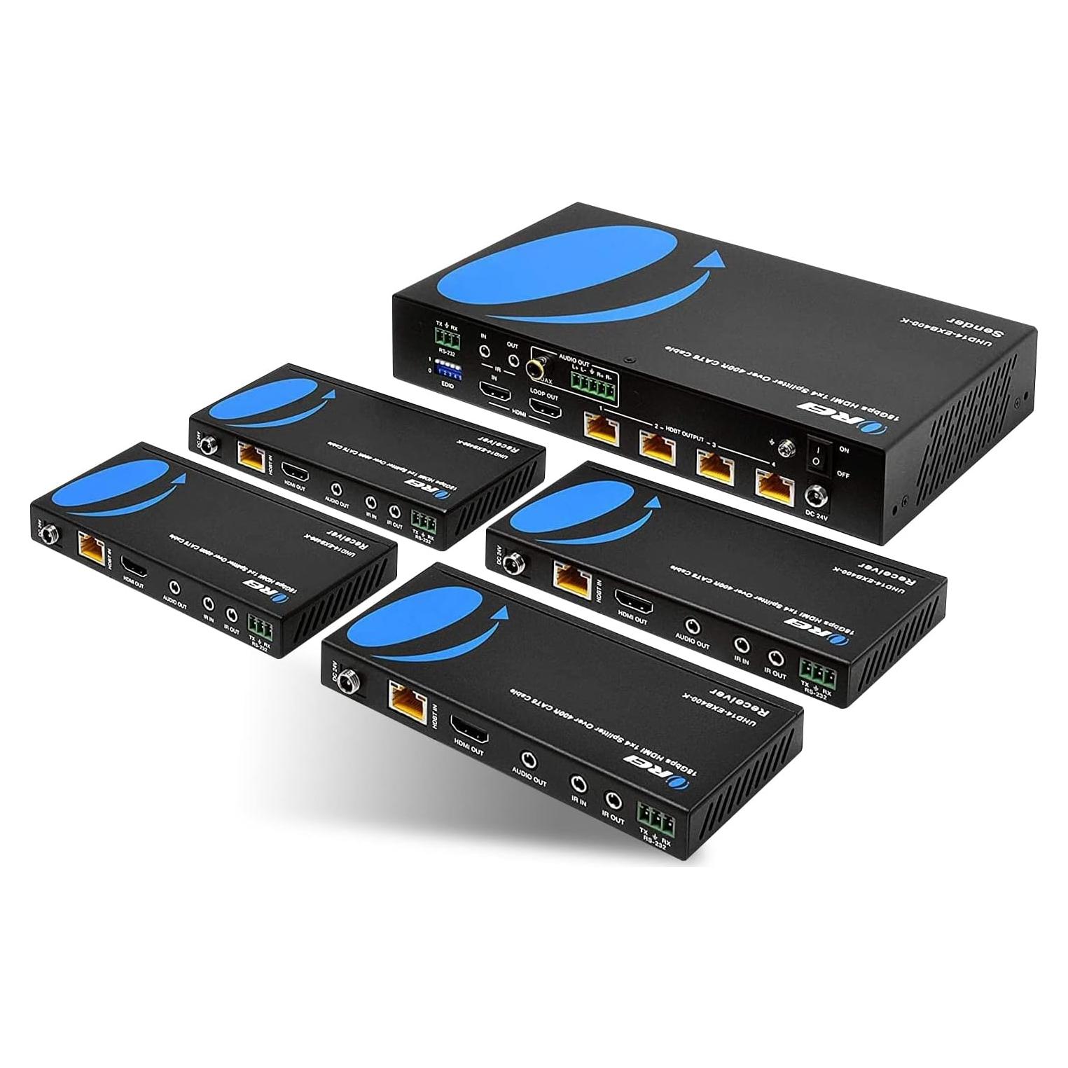 Extensor Divisor HDMI OREI UHD14-EXB400-K 4K hasta 122m