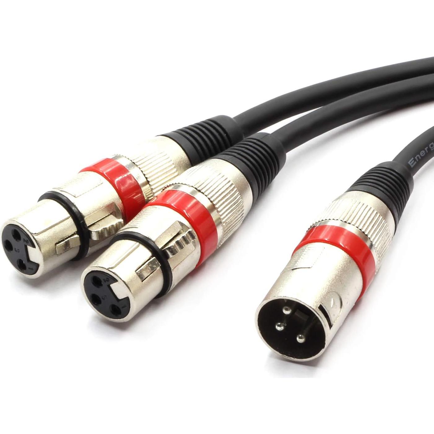 Cable Divisor XLR Macho a Doble Hembra 50cm SiYear 2PACK