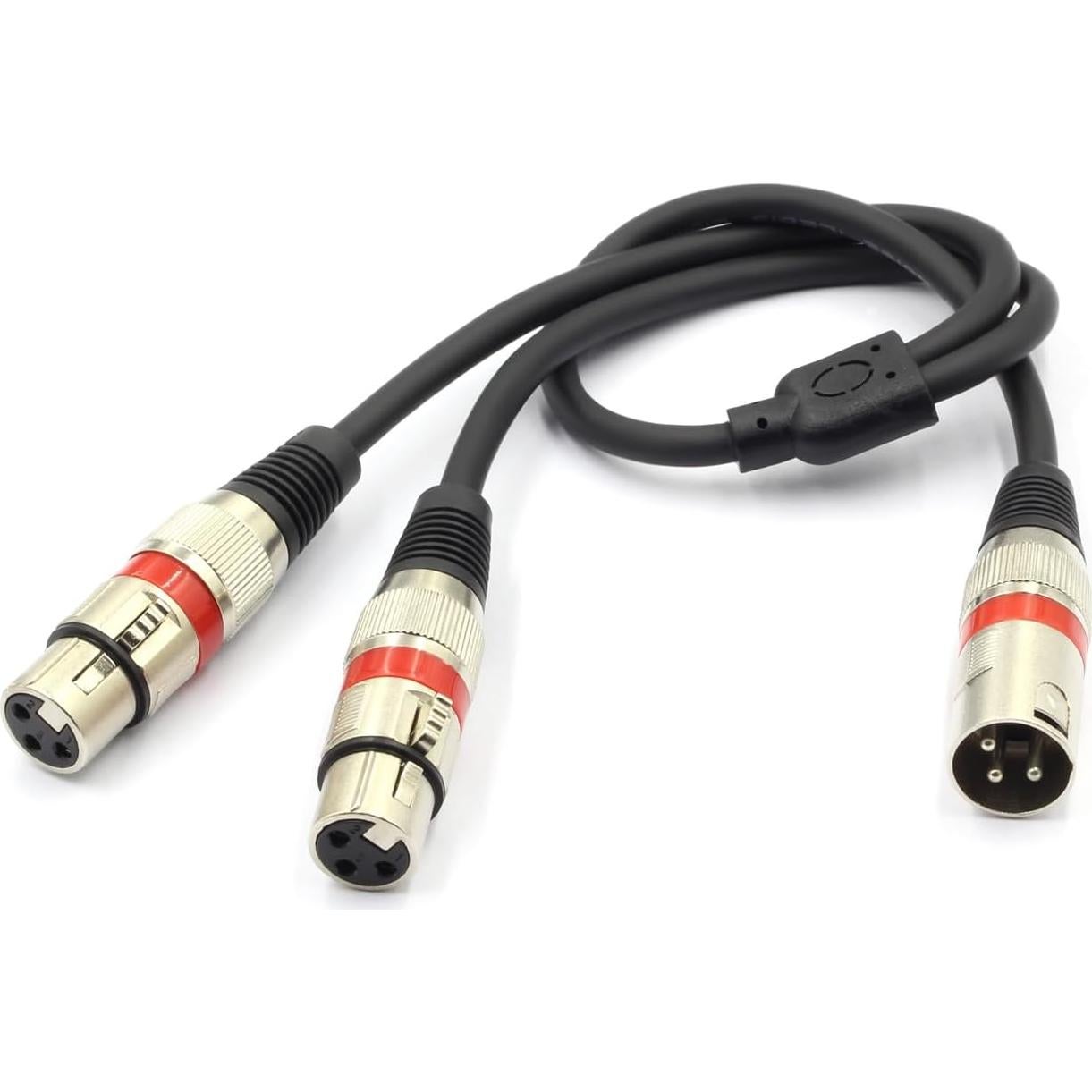 Cable Divisor XLR Macho a Doble Hembra 50cm SiYear 2PACK