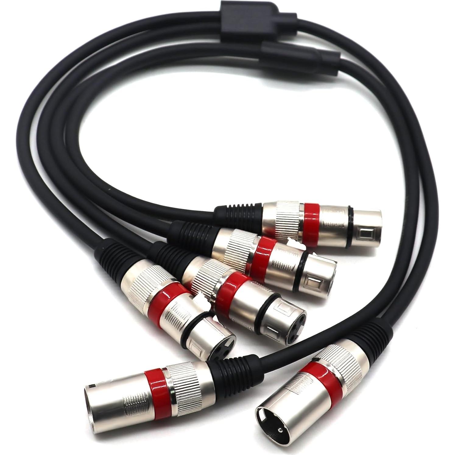 Cable Divisor XLR Macho a Doble Hembra 50cm SiYear 2PACK