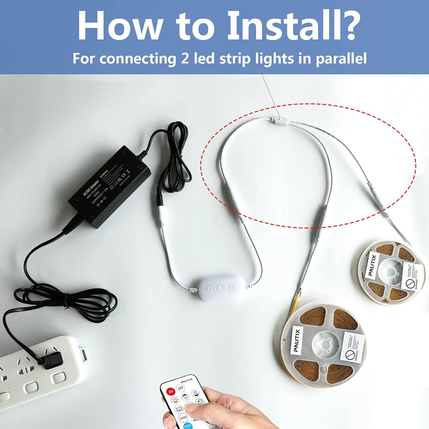 Adaptador DC 1 Hembra a 2 Machos PAUTIX 5.5mm x 2.1mm