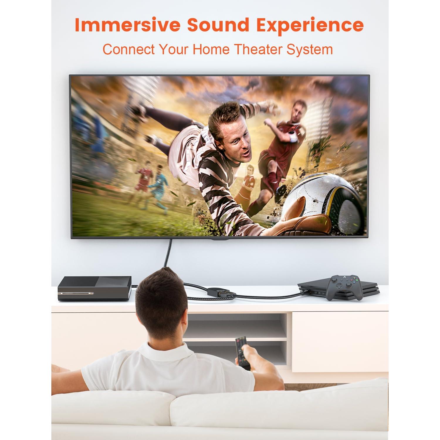 Divisor de Audio Óptico VANAUX 1 a 2 Salidas 0.5m