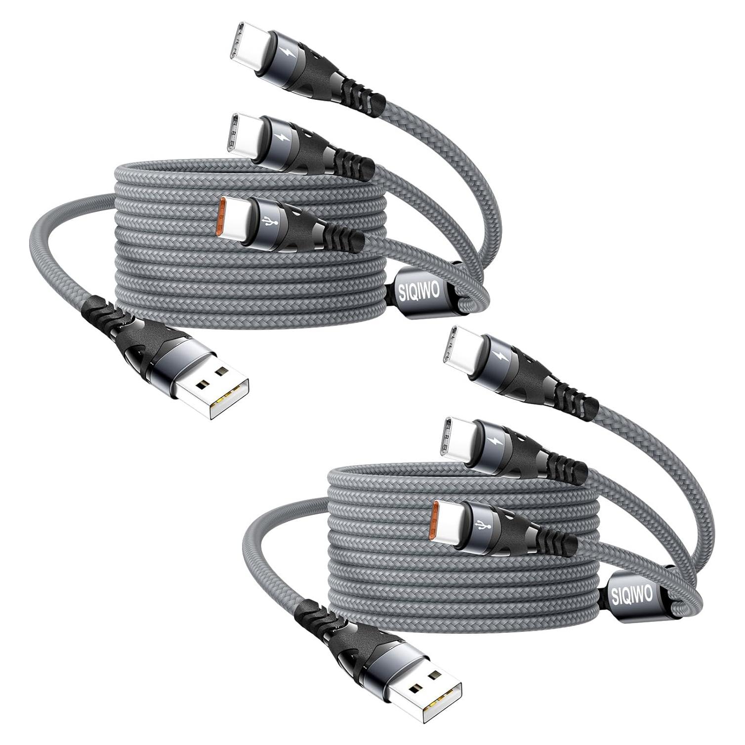 Cable Multi USB C SIQIWO 4FT Carga Rápida QC 3.0 3 en 1