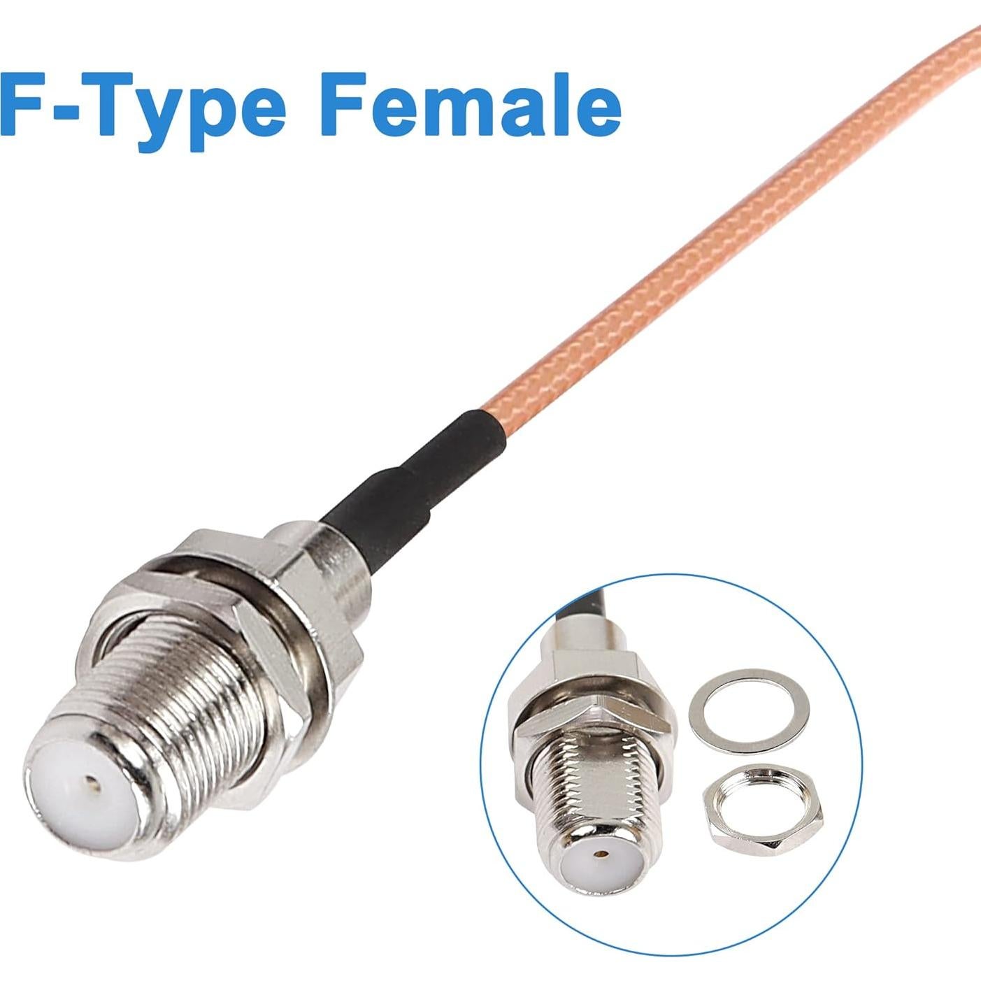 Divisor Coaxial F MeiriYfa RG316 50 Ohm 18cm Doble Hembra