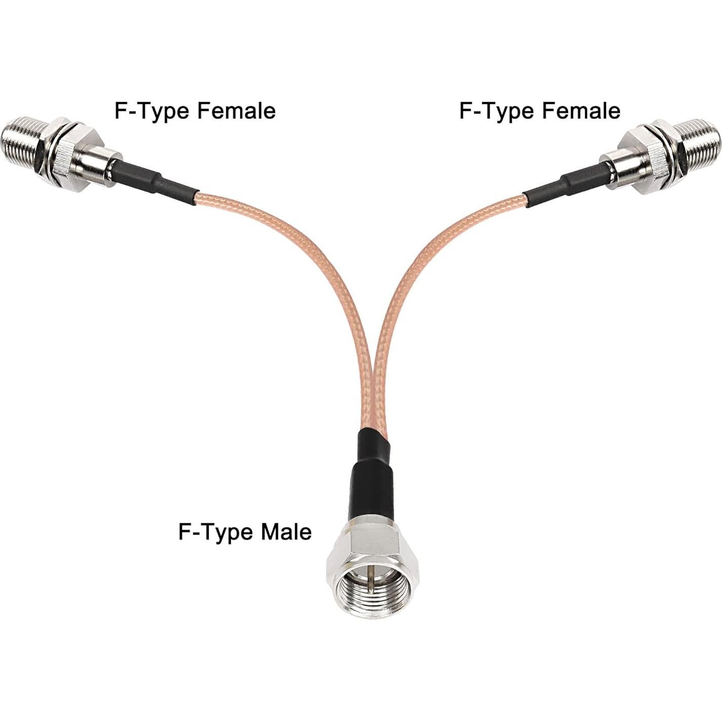 Divisor Coaxial F MeiriYfa RG316 50 Ohm 18cm Doble Hembra