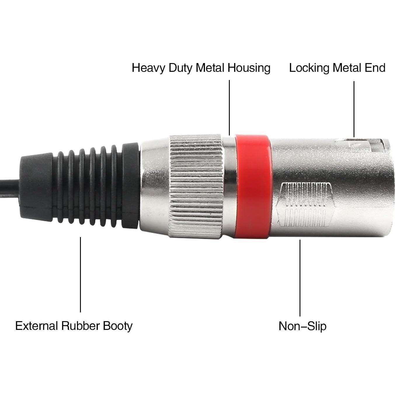 Cable Divisor Estéreo 6.35mm a Doble XLR Macho Disino 3m