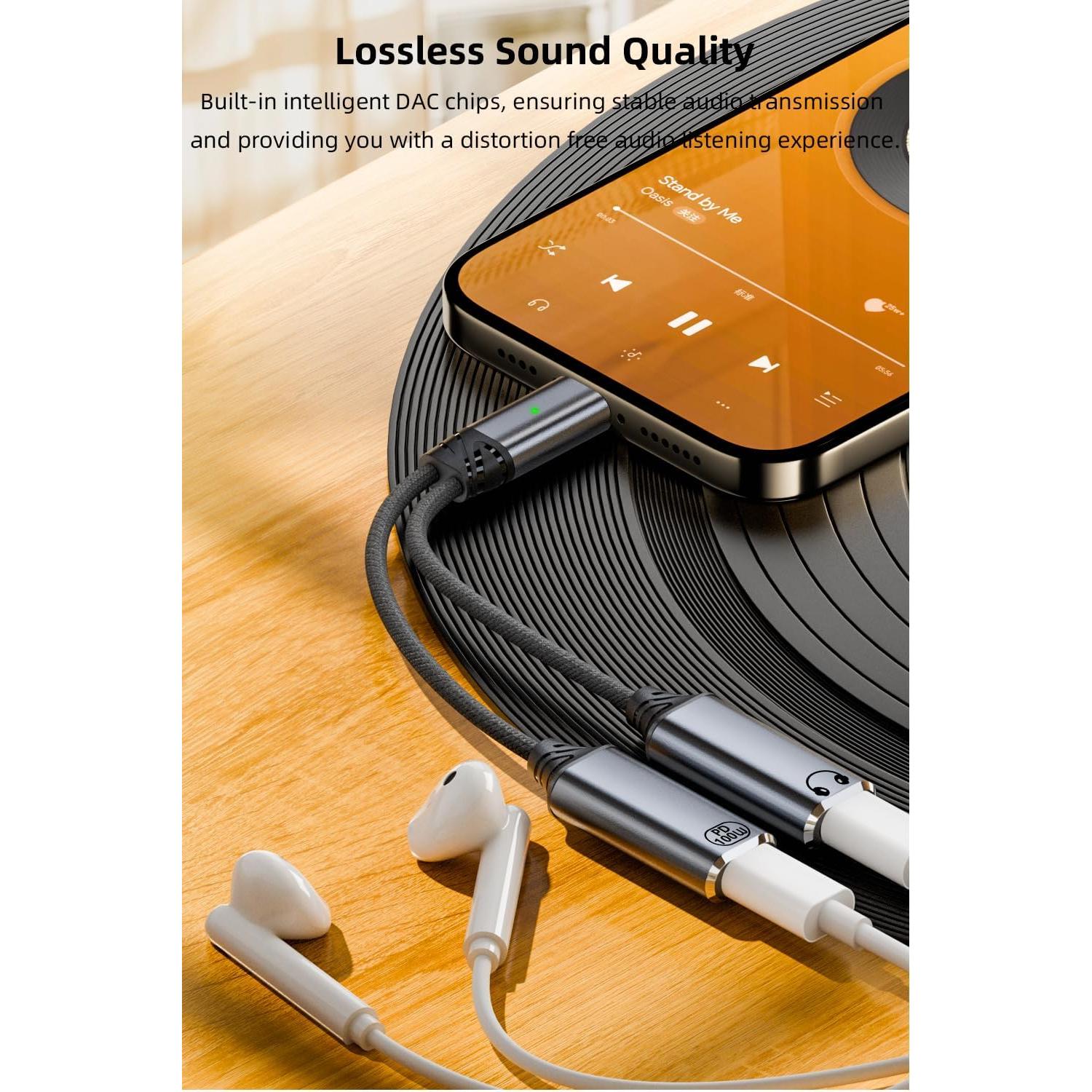 Divisor USB C Jadebones con Carga Rápida PD 100W - Gris