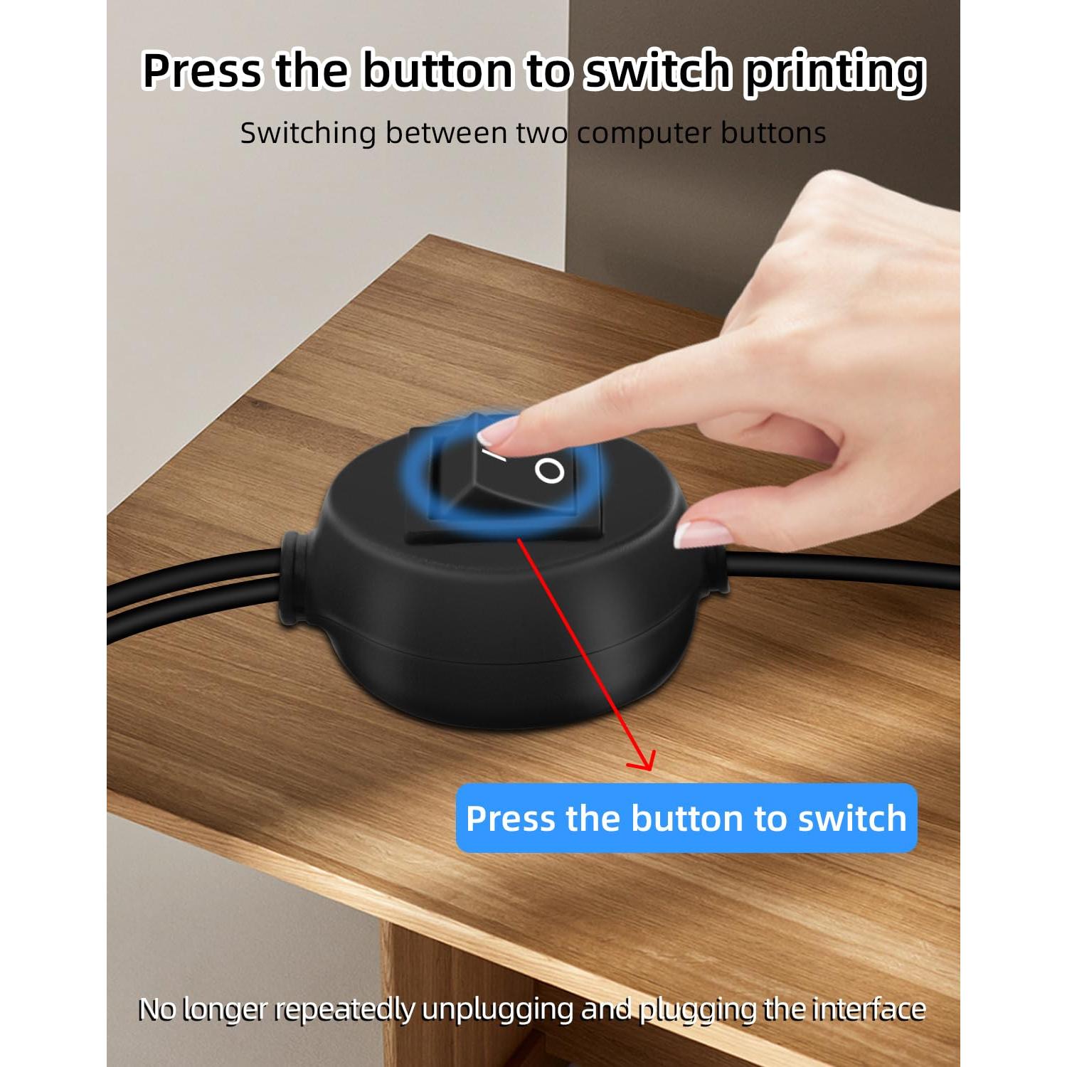 Cable Divisor USB 2 en 1 RIIEYOCA 4.5M con Interruptor