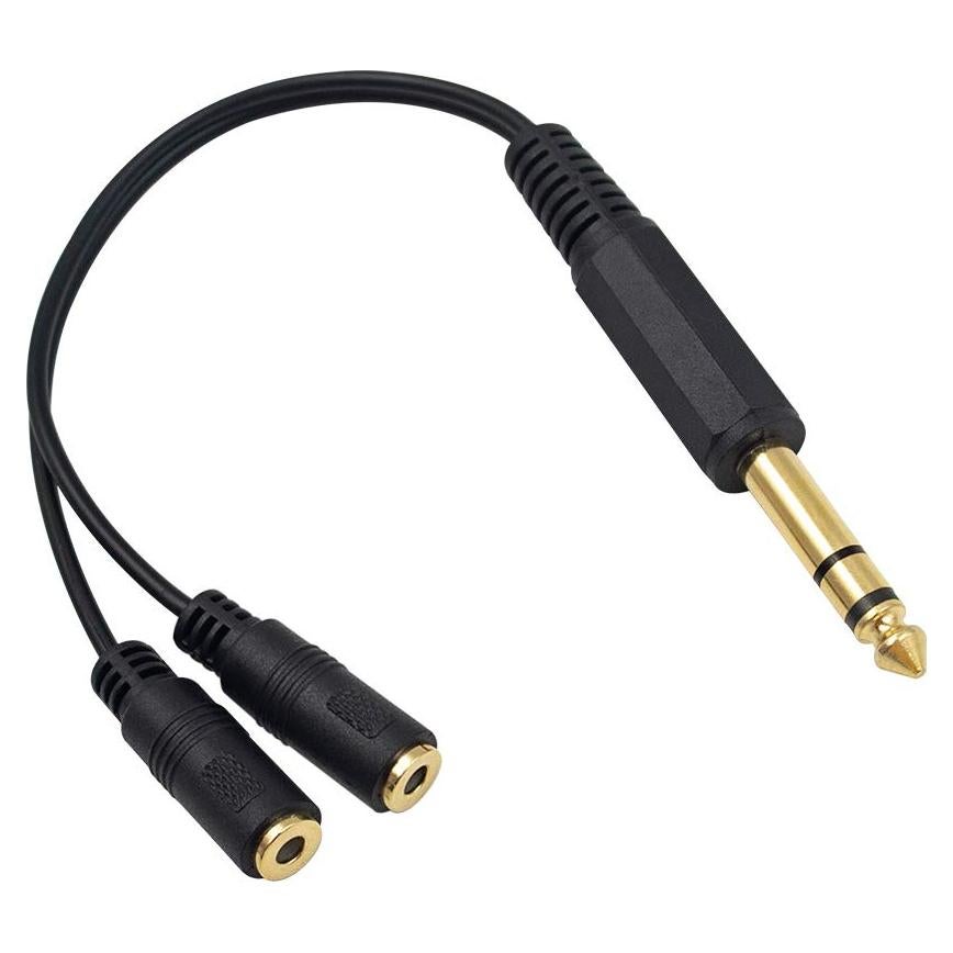 Adaptador Estéreo Poyiccot 1/4 a 3.5mm 20cm TRS