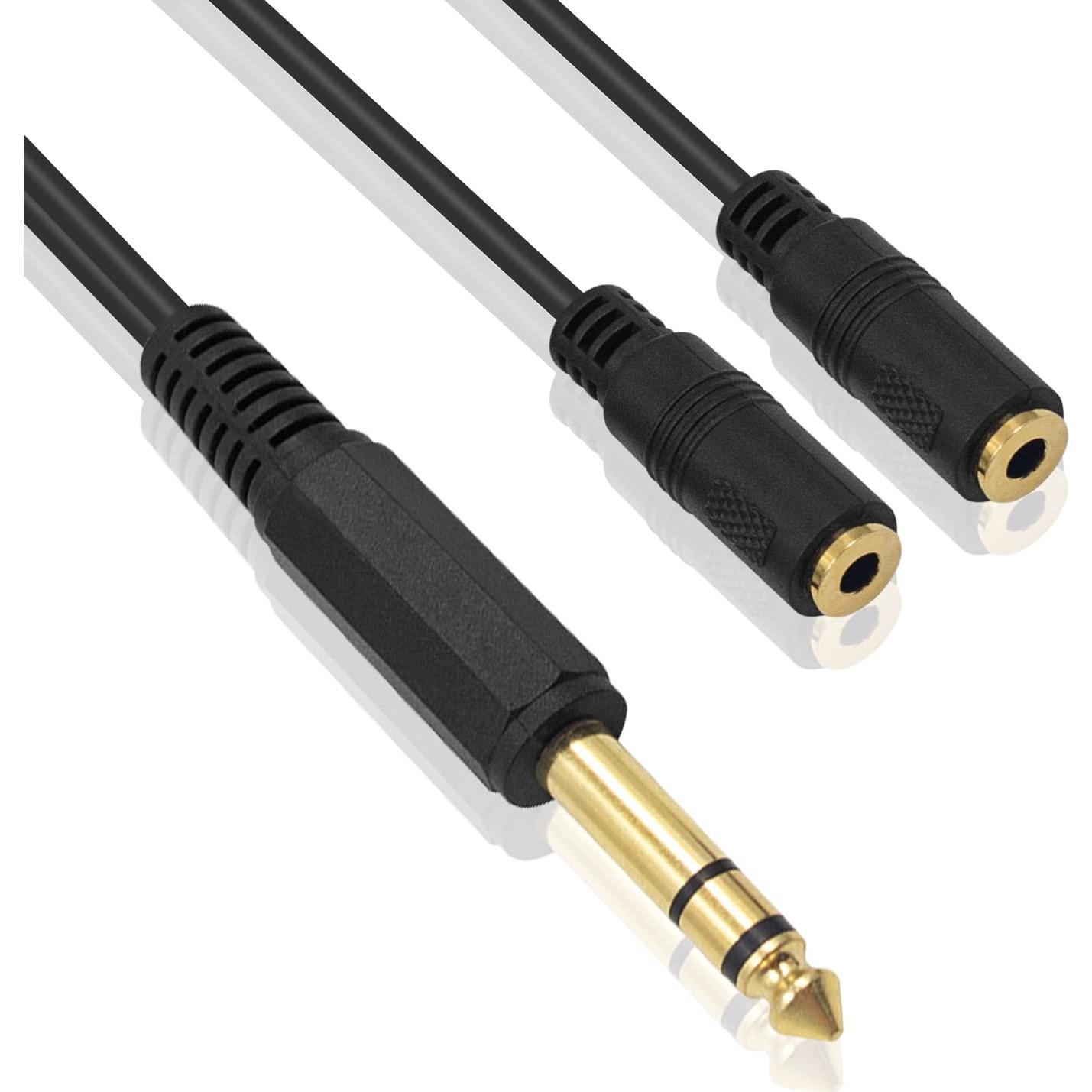 Adaptador Estéreo Poyiccot 1/4 a 3.5mm 20cm TRS