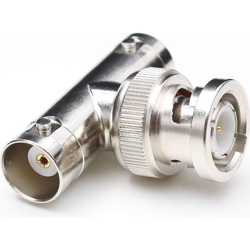 Divisor BNC Macho a Hembra 3 Vías ANHAN Latón Niquelado