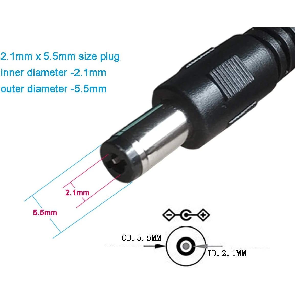 Cable Divisor de Alimentación DC 1 Femenino a 2 Masculinos SIOCEN 5.5mm x 2.1mm - 3 Piezas